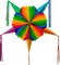 Mexican Piñata (X-Large 34 inches) - Rainbow Piniata - Authentic Handmade Foldable Large Pinata for Birthday Party - Piñatas para Cumpleaños - Mexican Star Pinata - Cinco de Mayo Pinatas